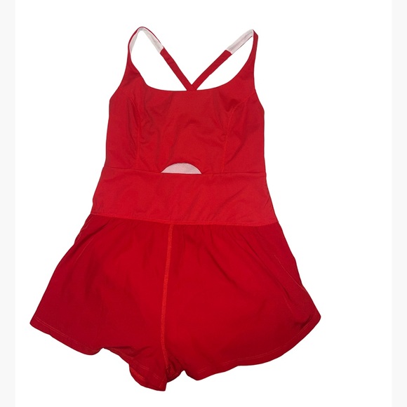 Red Workout Romper size medium - Picture 2 of 6